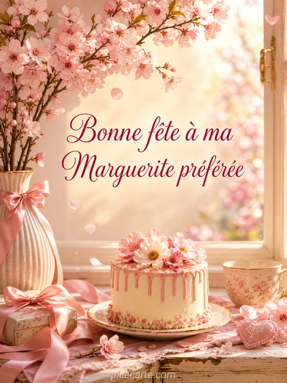 Carte bonne fête Marguerite