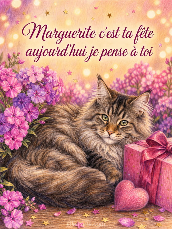 Carte bonne fête Marguerite