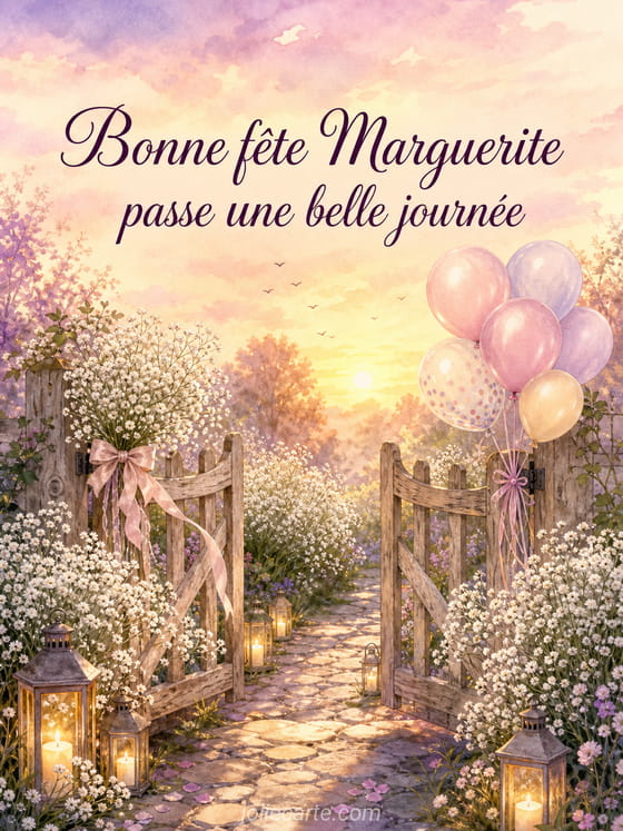 Carte bonne fête Marguerite