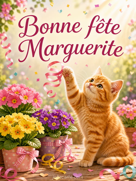 Carte bonne fête Marguerite