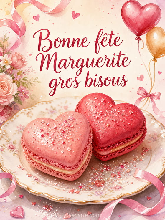 Carte bonne fête Marguerite