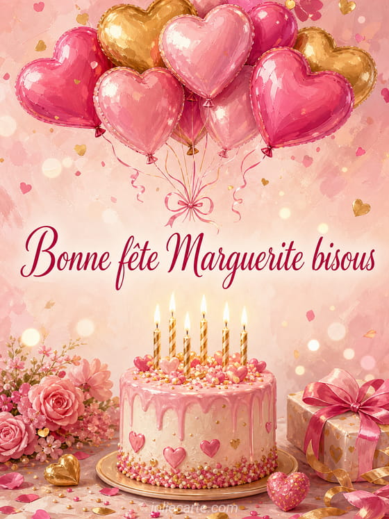 Carte bonne fête Marguerite