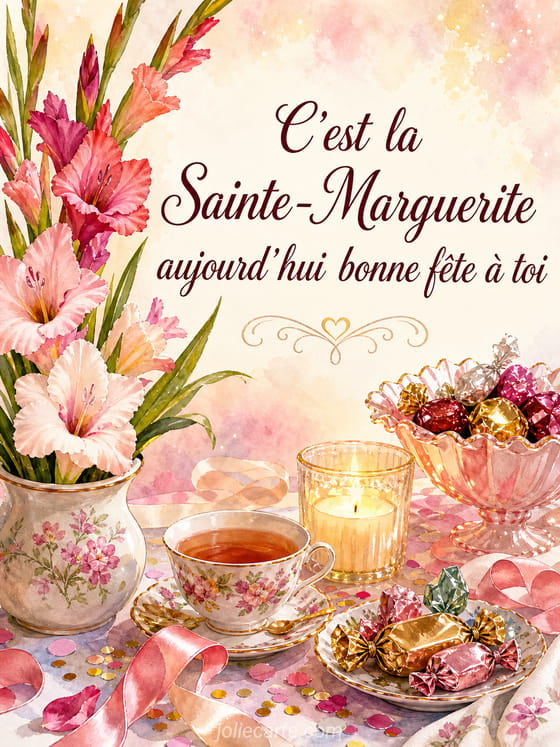 Carte bonne fête Marguerite