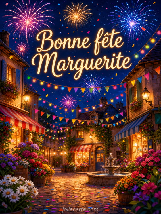 Carte bonne fête Marguerite