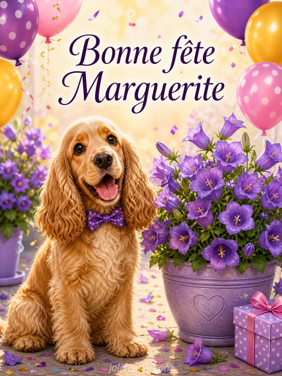 Carte bonne fête Marguerite