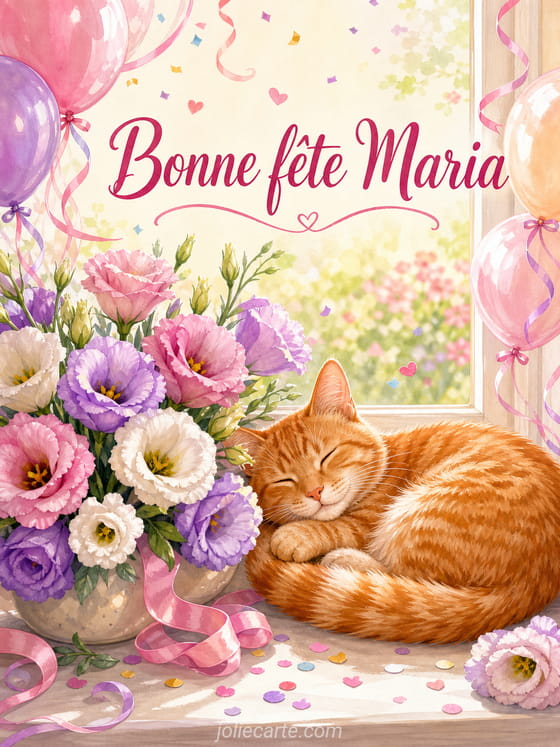 Carte bonne fĂȘte Maria
