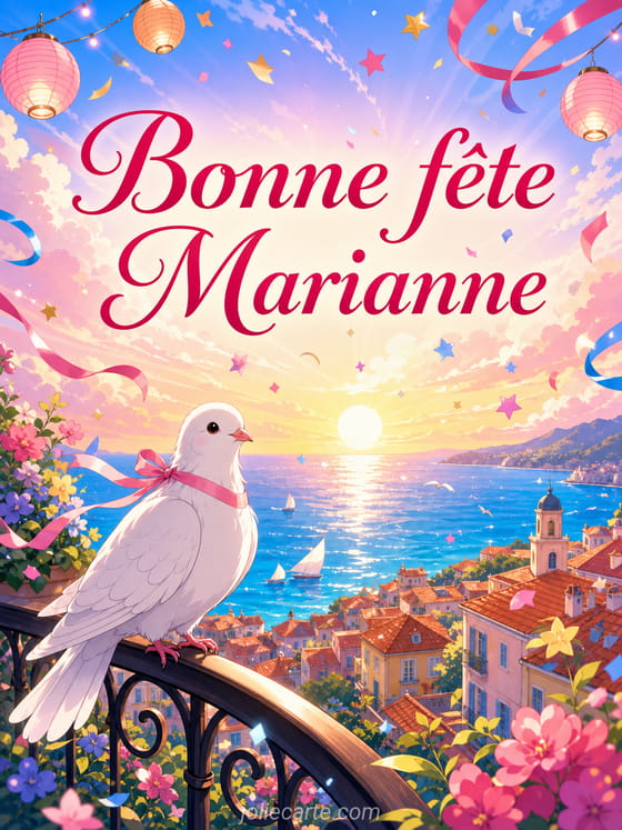 Carte bonne fĂȘte Marianne