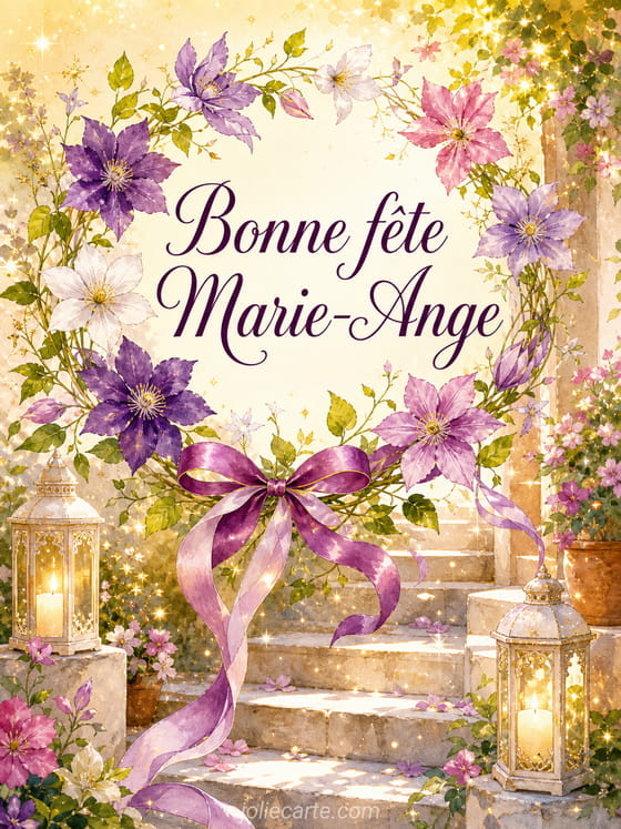 Carte bonne fête Marie-Ange