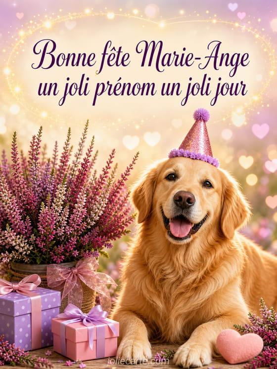 Carte bonne fête Marie-Ange