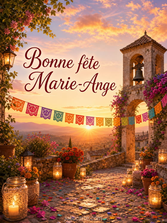 Carte bonne fête Marie-Ange