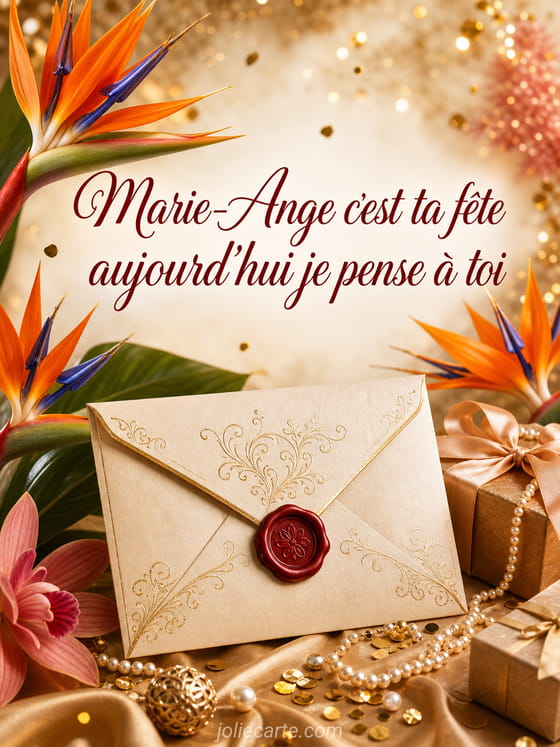 Carte bonne fête Marie-Ange