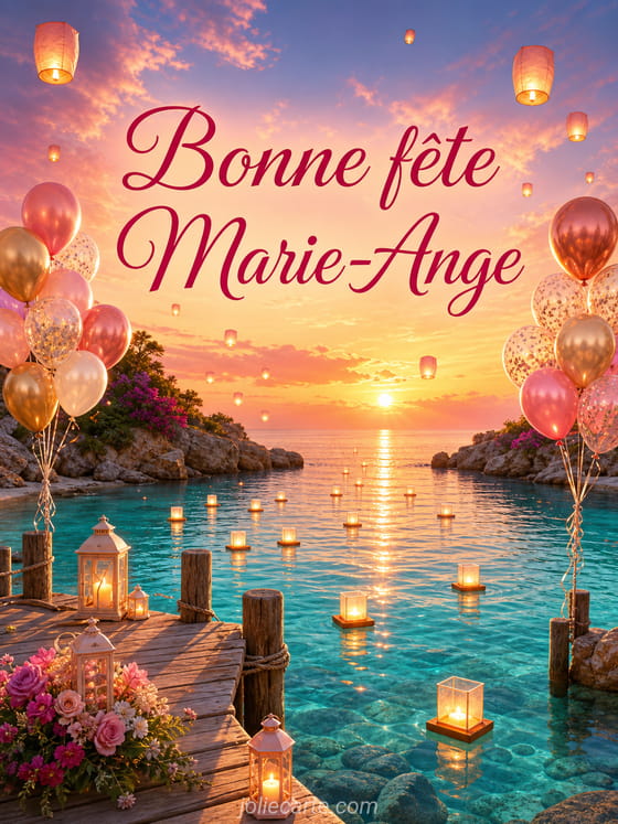 Carte bonne fête Marie-Ange