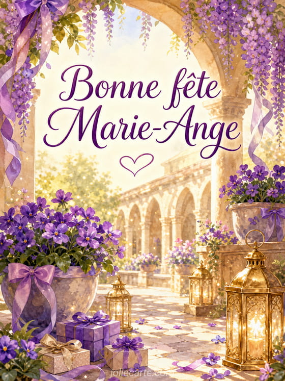 Carte bonne fête Marie-Ange