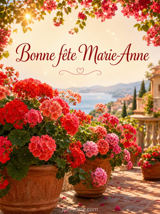 Carte bonne fĂȘte Marie-Anne