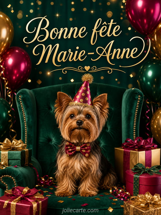 Carte bonne fĂȘte Marie-Anne