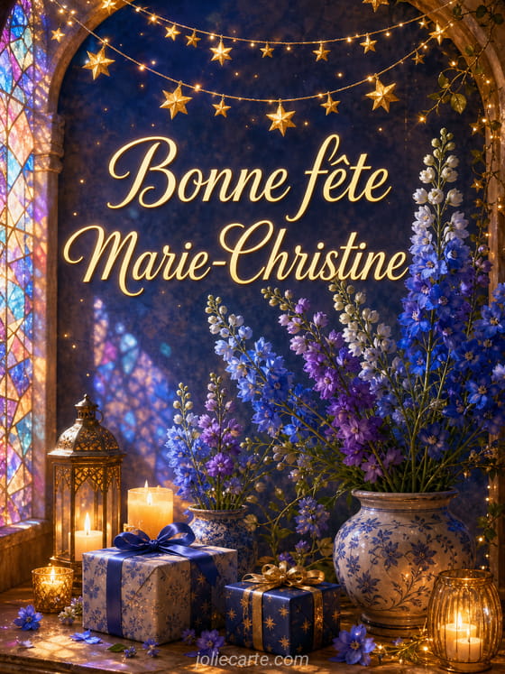 Carte bonne fête Marie-Christine