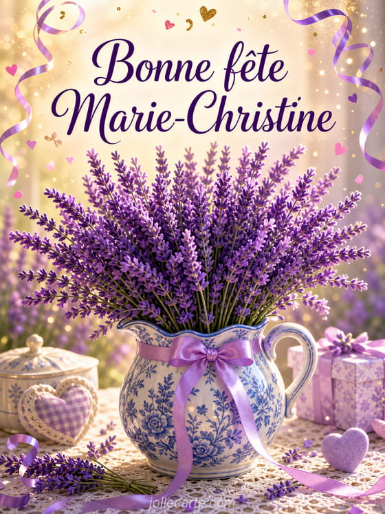 Carte bonne fête Marie-Christine