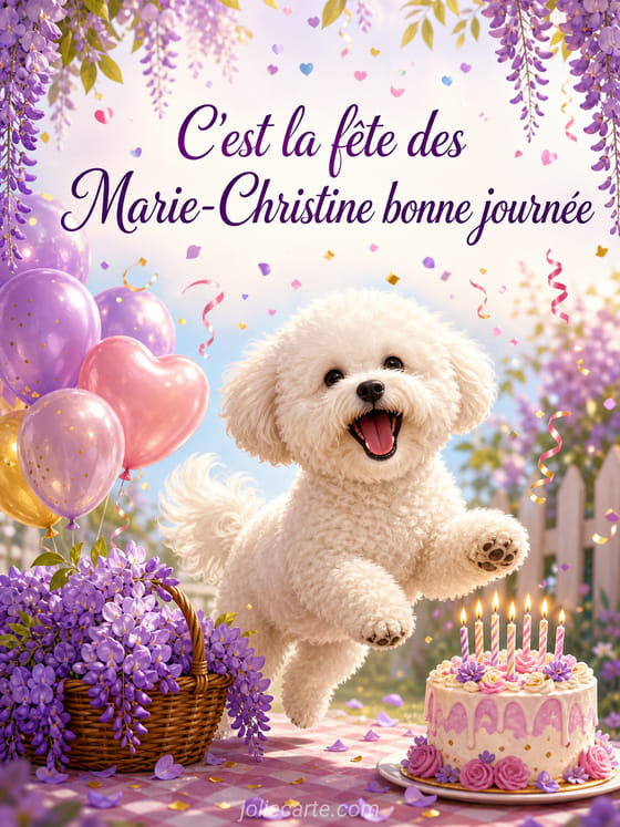 Carte bonne fête Marie-Christine