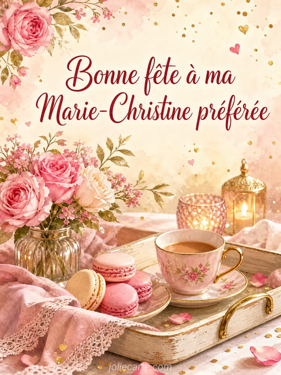 Carte bonne fête Marie-Christine