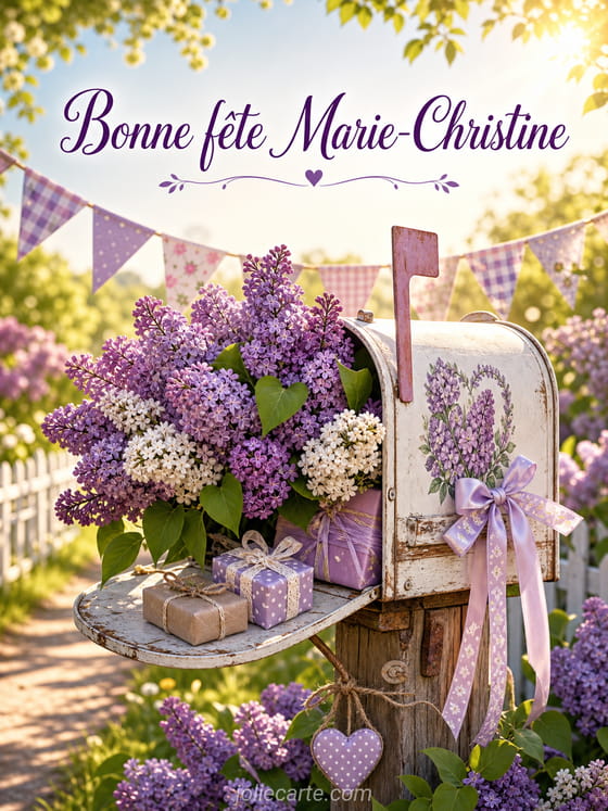 Carte bonne fête Marie-Christine