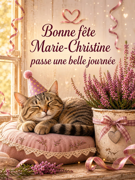 Carte bonne fête Marie-Christine