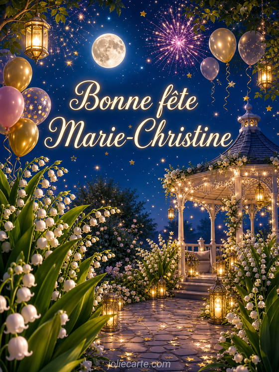 Carte bonne fête Marie-Christine