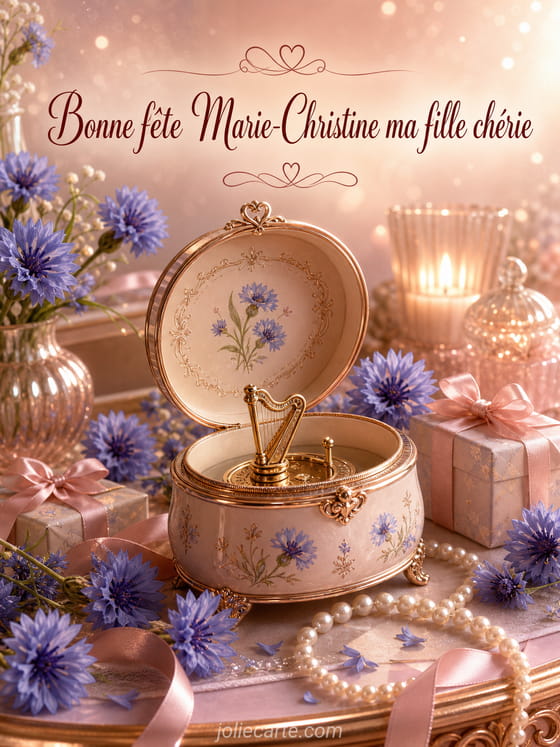 Carte bonne fête Marie-Christine