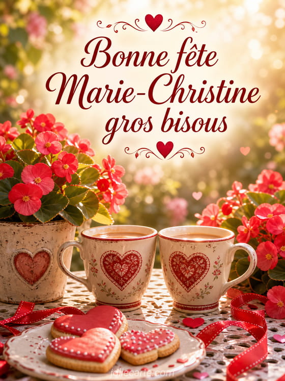 Carte bonne fête Marie-Christine