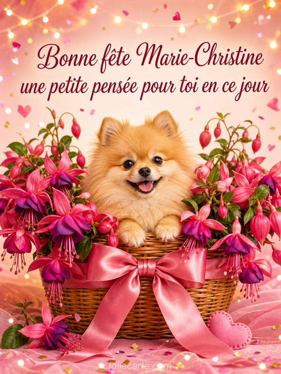 Carte bonne fête Marie-Christine