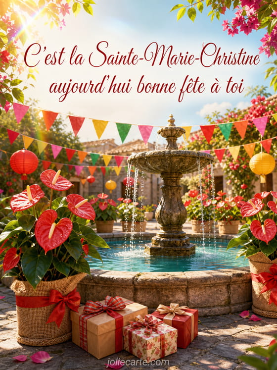 Carte bonne fête Marie-Christine
