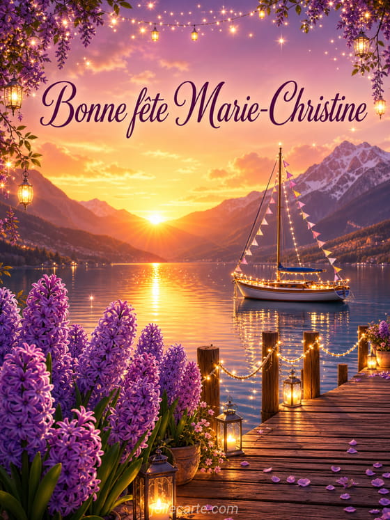 Carte bonne fête Marie-Christine