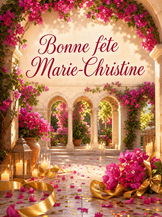 Carte bonne fête Marie-Christine