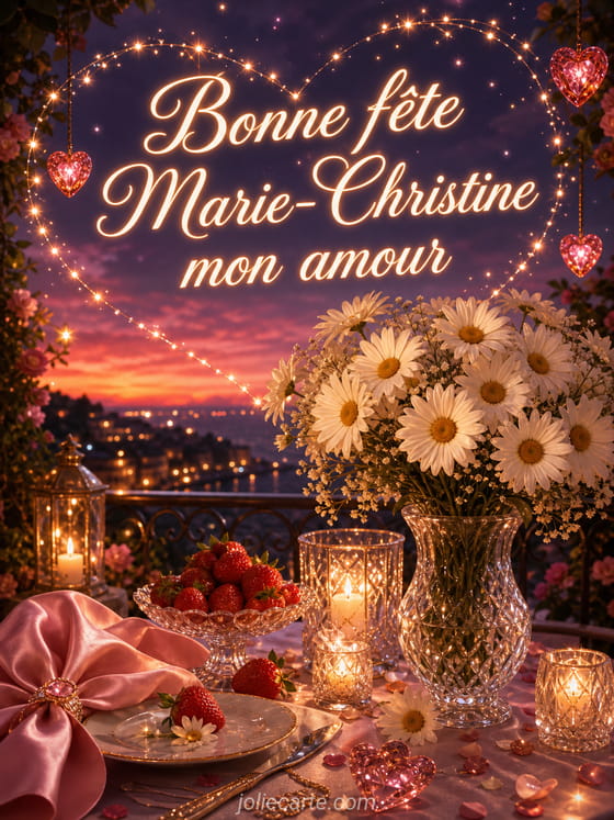 Carte bonne fête Marie-Christine