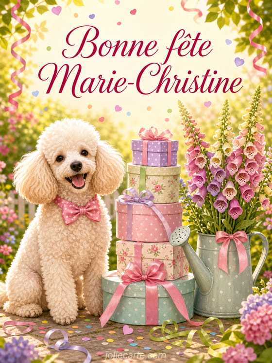 Carte bonne fête Marie-Christine