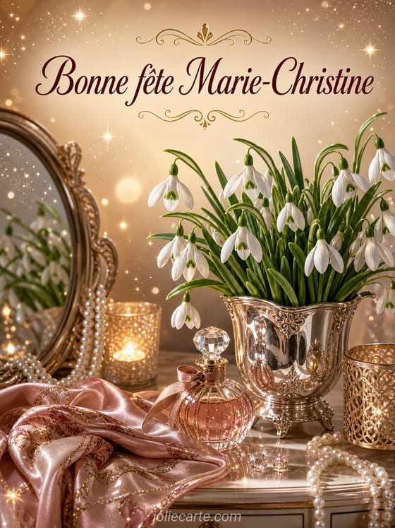 Carte bonne fête Marie-Christine
