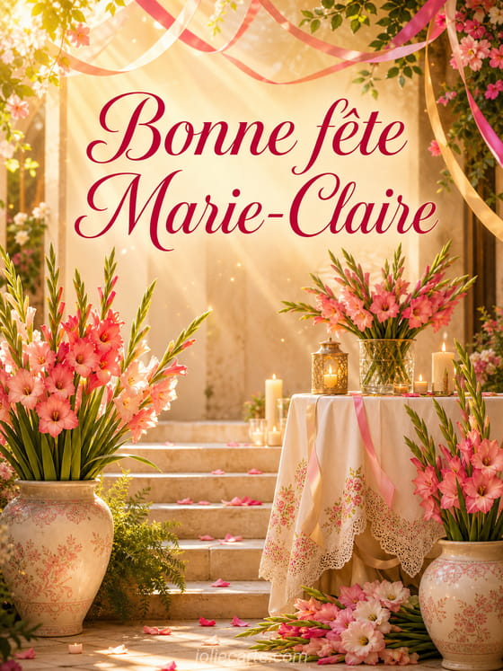 Carte bonne fête Marie-Claire