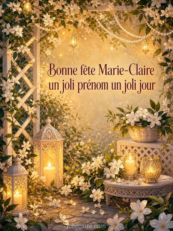Carte bonne fête Marie-Claire