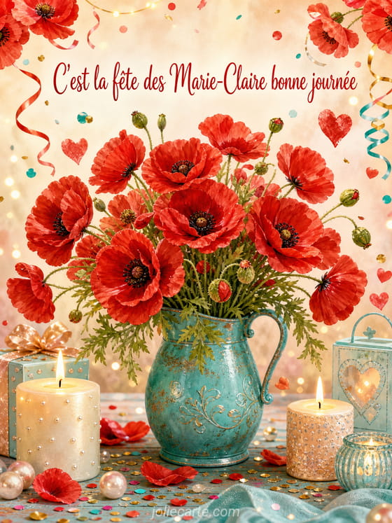 Carte bonne fête Marie-Claire