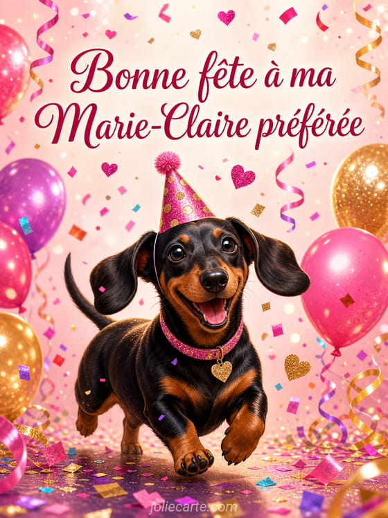 Carte bonne fête Marie-Claire