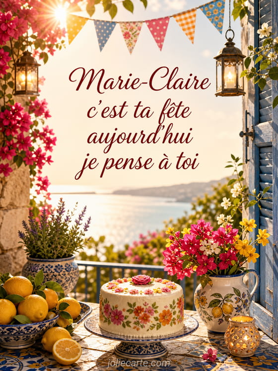Carte bonne fête Marie-Claire