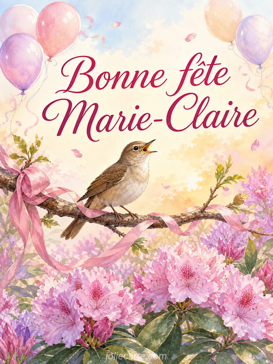 Carte bonne fête Marie-Claire