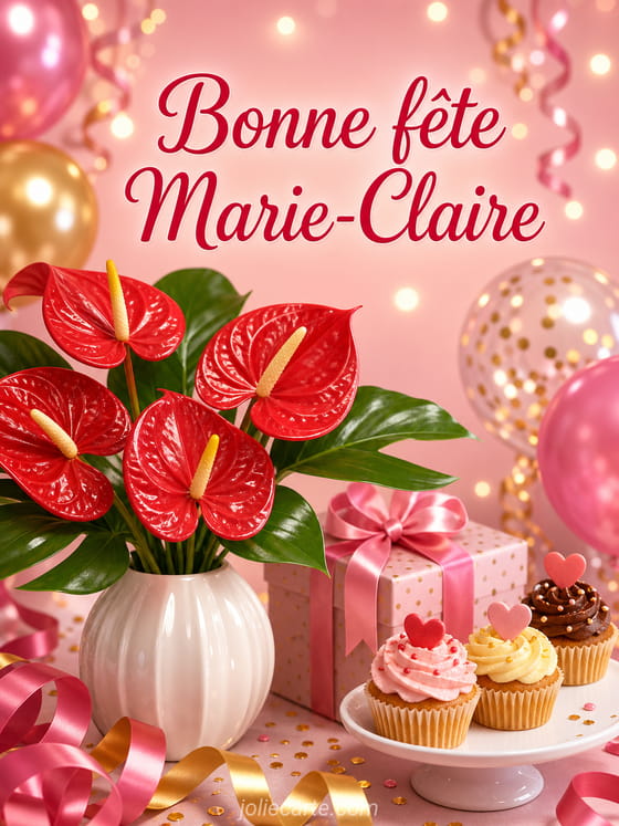 Carte bonne fête Marie-Claire