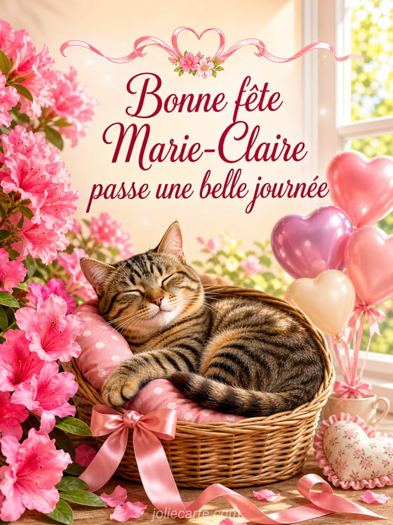 Carte bonne fête Marie-Claire