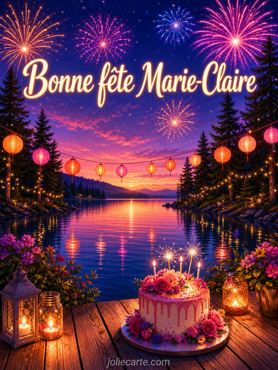 Carte bonne fête Marie-Claire
