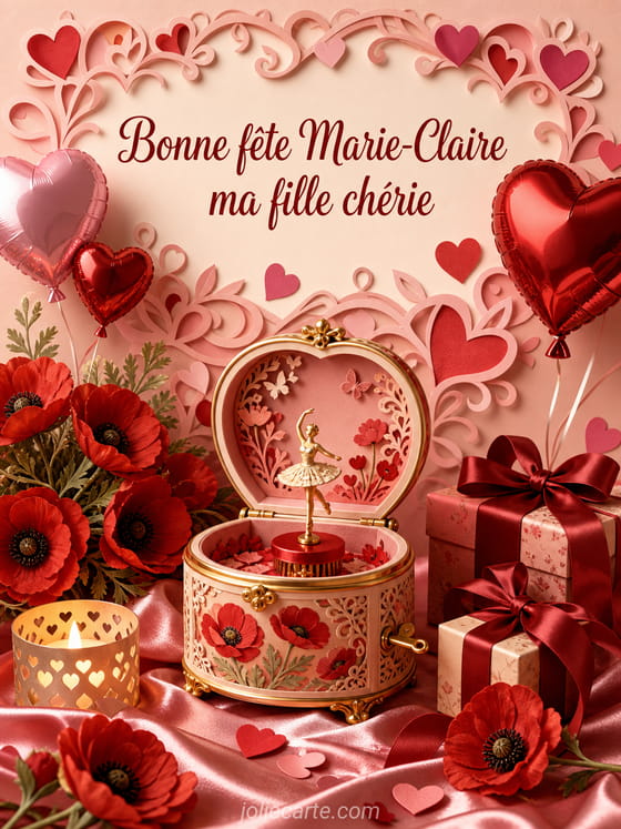 Carte bonne fête Marie-Claire