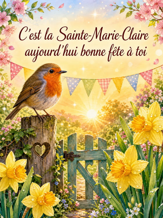 Carte bonne fête Marie-Claire