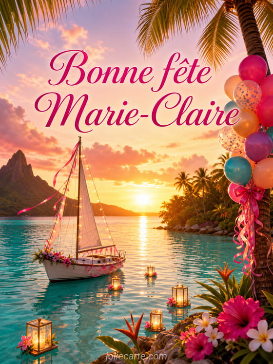 Carte bonne fête Marie-Claire