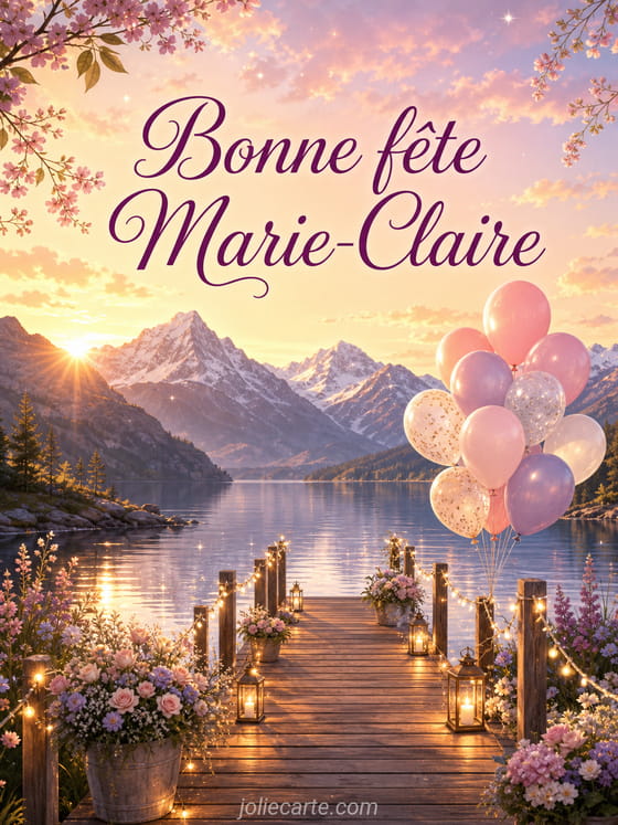 Carte bonne fête Marie-Claire