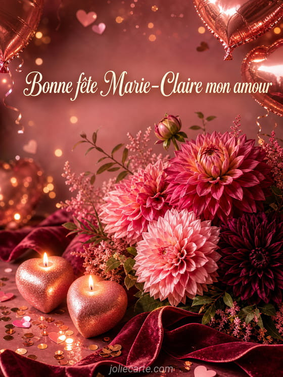 Carte bonne fête Marie-Claire