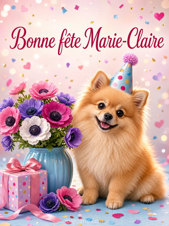 Carte bonne fête Marie-Claire